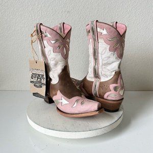 NEW Junk Gypsy by Lane Boots Dime Store Cowgirl Bootie Sz 7.5 Pink Gold Western